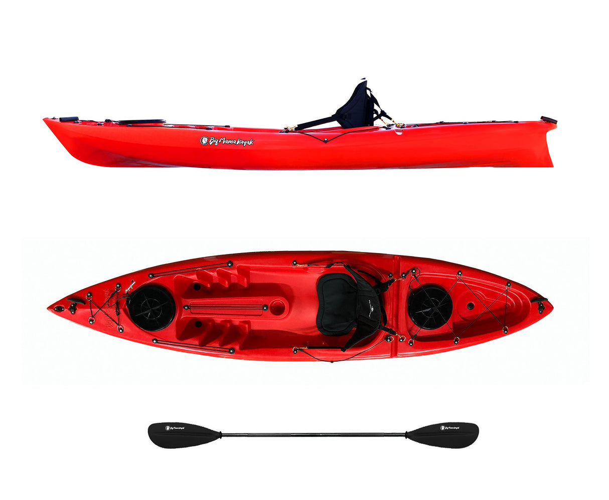 Kayak monoposto acquaprima Big Mama Kayak 310 cm + 2 gavoni + 1 pagaia in omaggio (pack 1) NO sedile - rosso