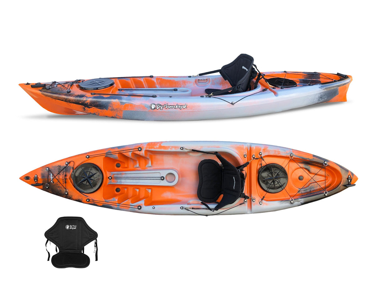 Canoa monoposto acquaprima limited edition Big Mama Kayak 310 cm + 2 gavone + 1 seggiolino (pack 2) - snake arancione
