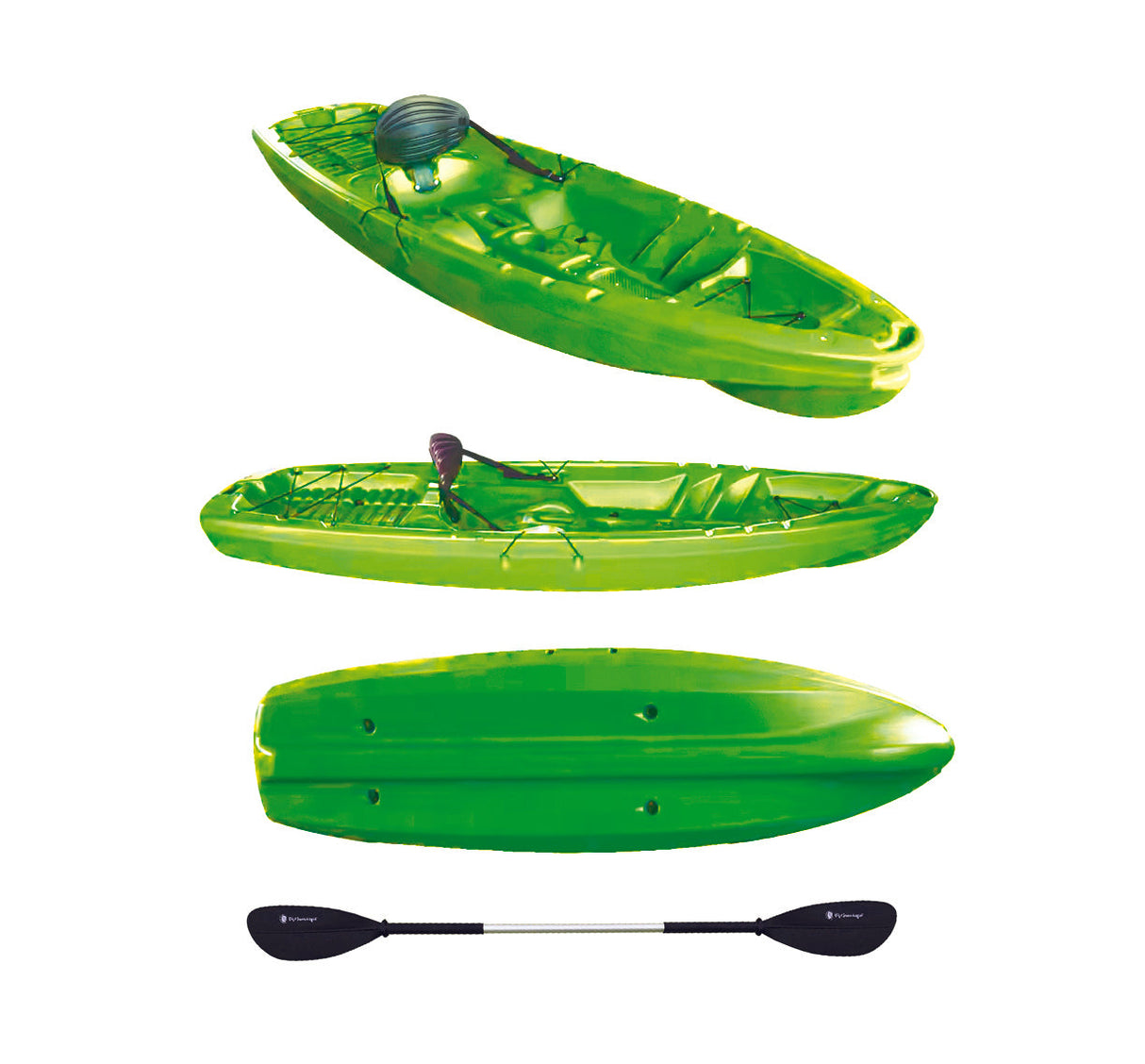 GIL 2.0 Big Mama Kayak - canoa monoposto da 254 cm + seggiolino + pagaia