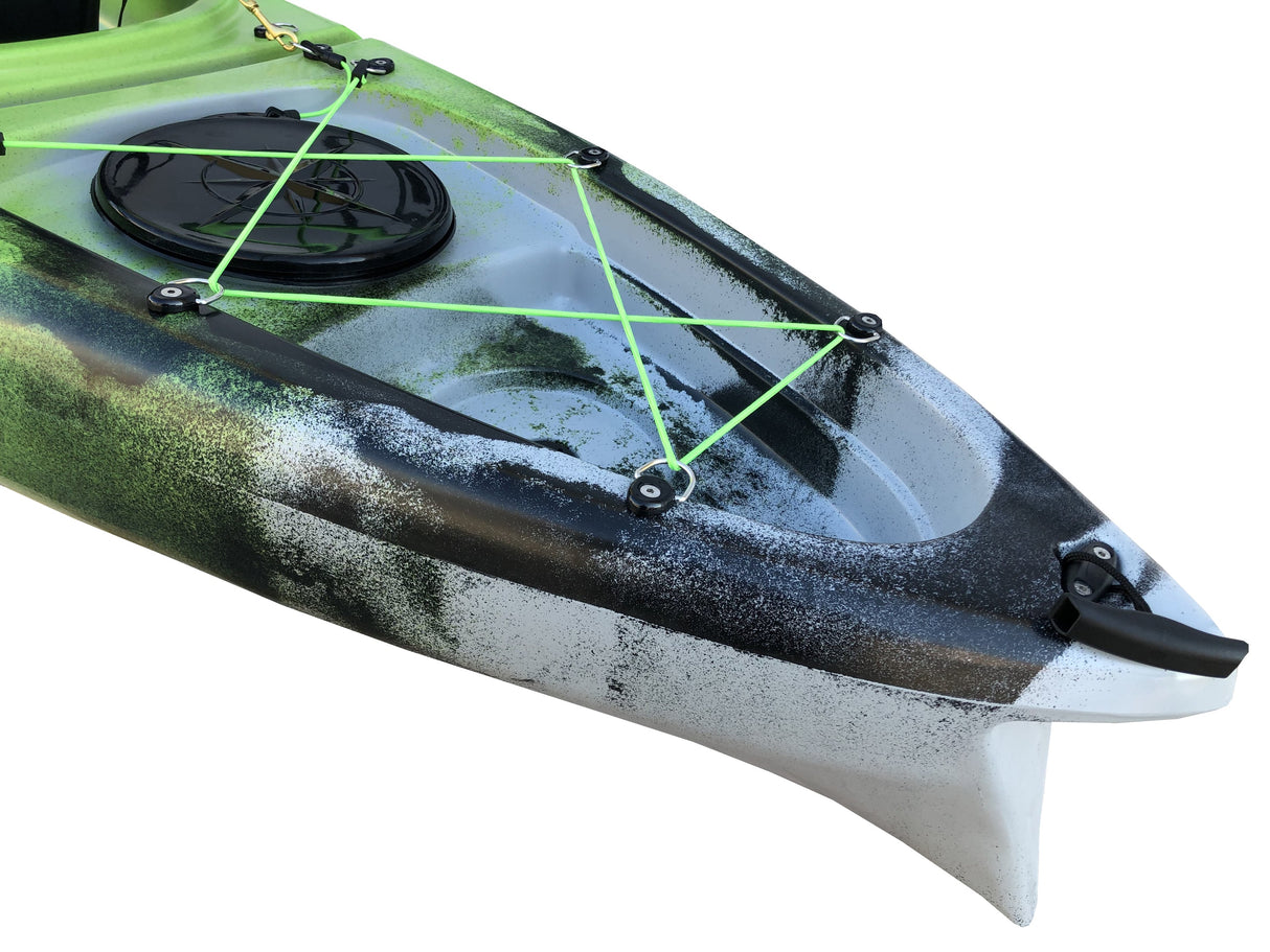 Canoa 1 posto singolo acquaprima limited edition Big Mama Kayak, monoposto 310 cm + 2 gavone + 1 seggiolino (pack 2) - snake green