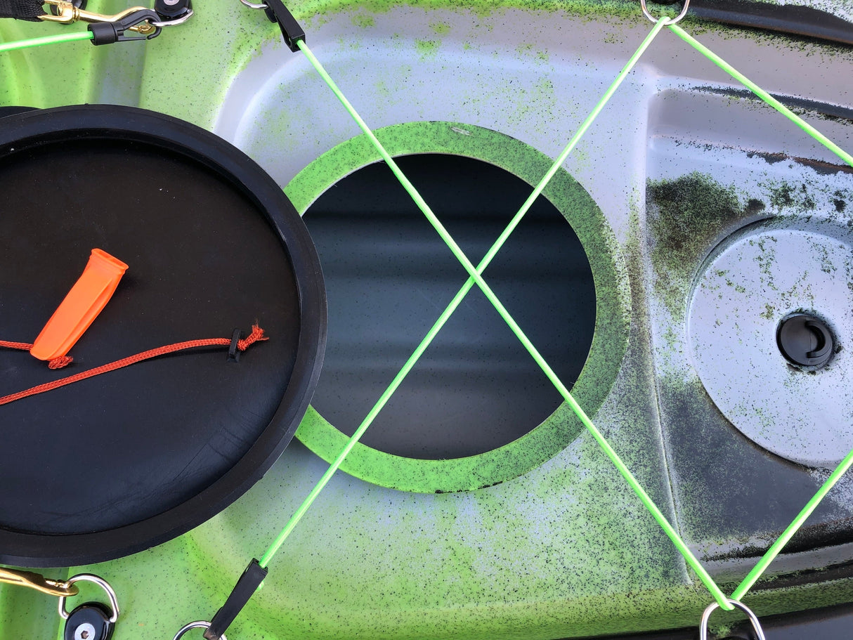 Canoa 1 posto singolo acquaprima limited edition Big Mama Kayak, monoposto 310 cm + 2 gavone + 1 seggiolino (pack 2) - snake green