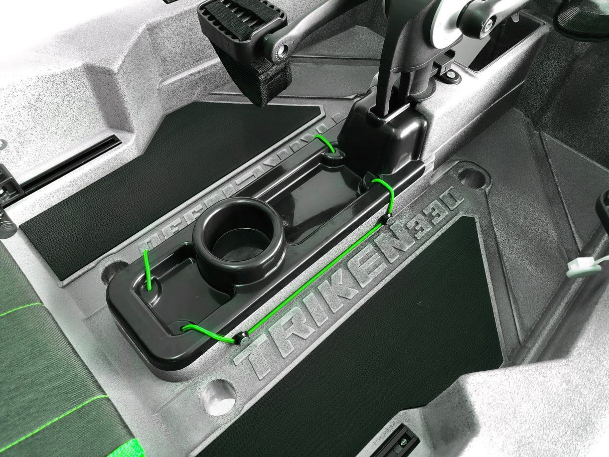 Big Mama Kayak a pedali Triken 330 con Pulpito Inox + Piastra sgancio rapido + motore RIPTIDE POWERDRIVE MINN KOTA 55lb, GPS Spotlock, Autopilota