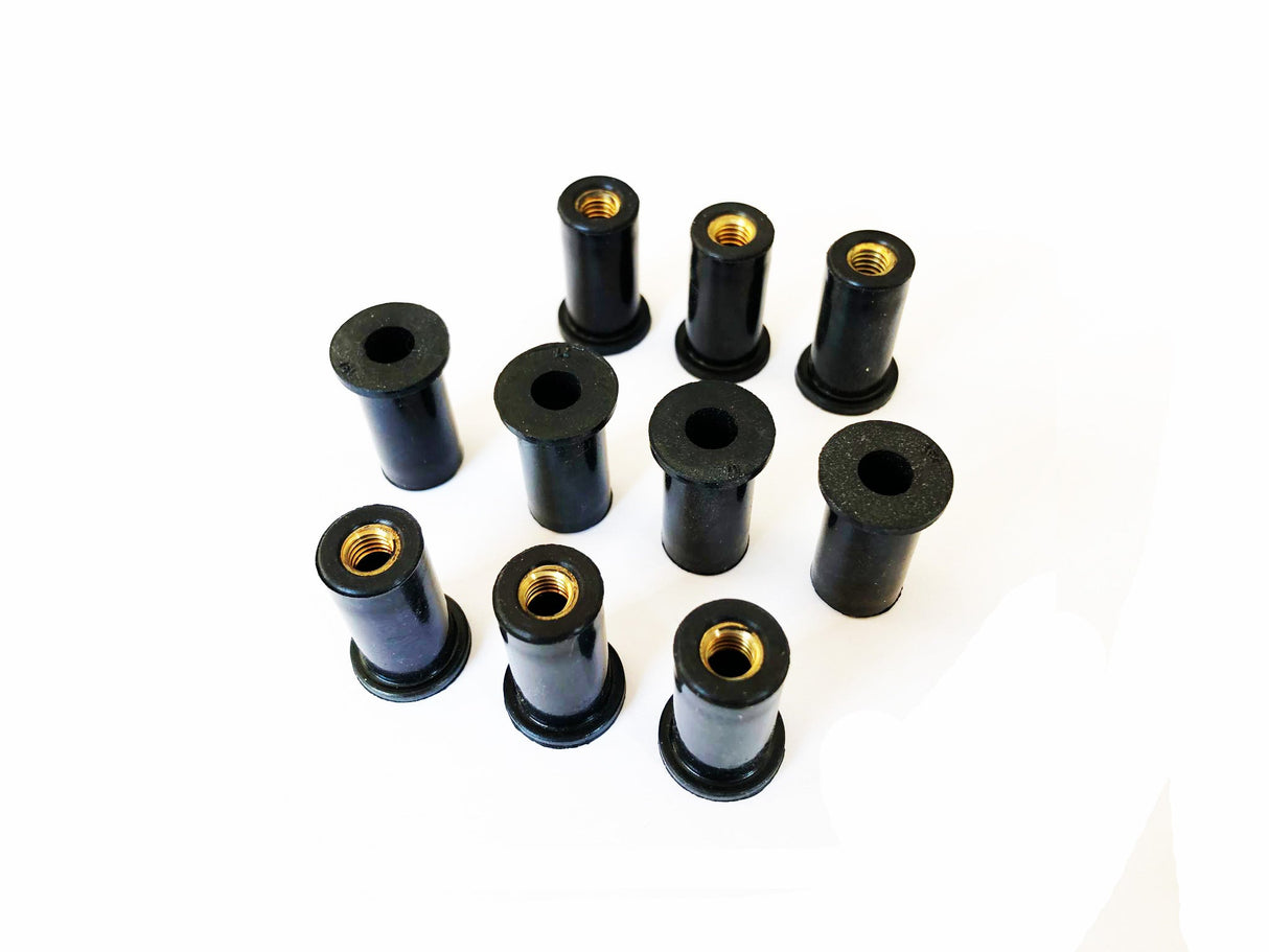 INSERTI IN GOMMA AD ESPANSIONE DIAMETRO 12 MM - FORO M6 ( kit 10 pezzi)