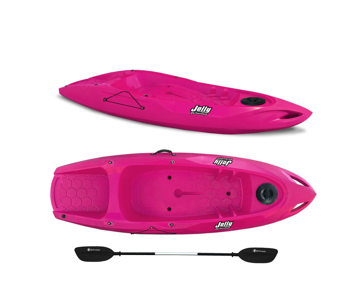 Kayak 1 posto Jolly 2.0 Big Mama Kayak canoa 260 cm + 1 gavone + 1 pagaia in omaggio (PACK 1) Made in Italy - ROSA