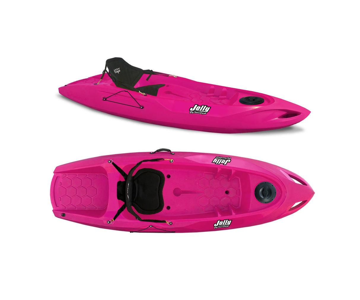Kayak Monoposto Jolly 2.0 Big Mama Kayak canoa 260 cm + 1 gavone + 1 seggiolino (PACK 2) Made in Italy - ROSA