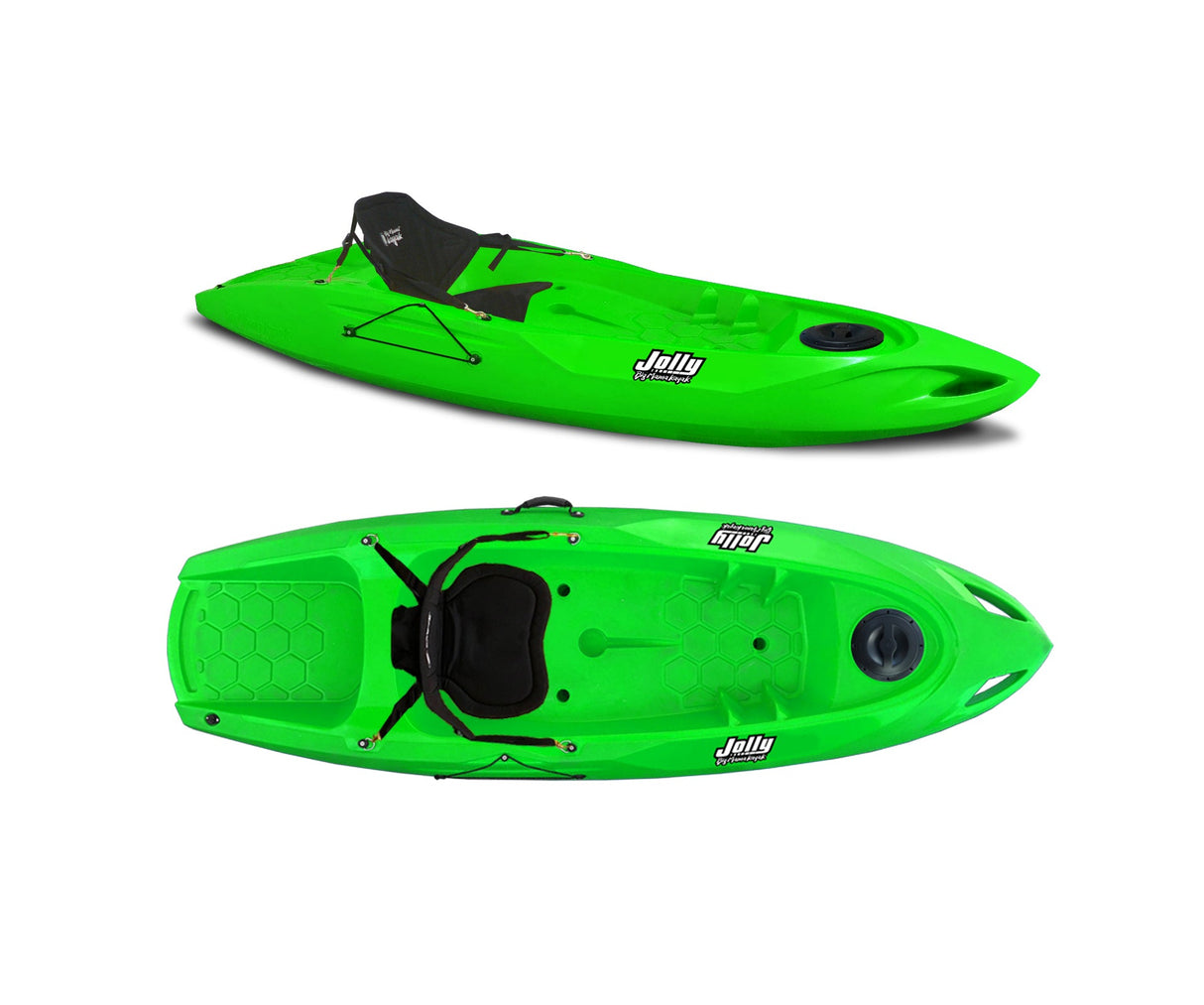 Kayak Monoposto Jolly 2.0 Big Mama Kayak canoa 260 cm + 1 gavone + 1 seggiolino (PACK 2) Made in Italy - VERDE