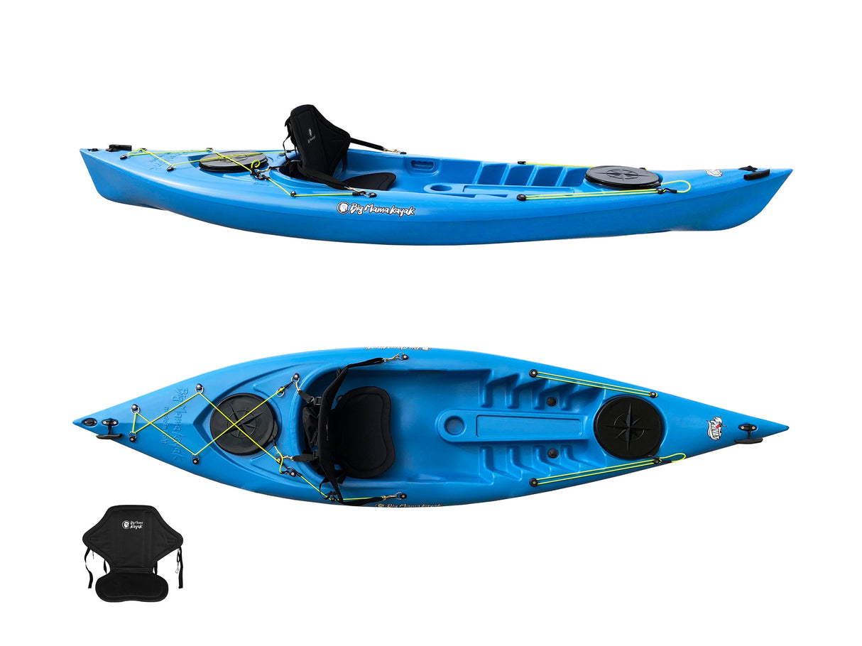 Kayak monoposto Privat 2.0 Big Mama Kayak canoa da 295 cm + 2 gavoni + 1 seggiolino (PACK 2) - AZZURRO