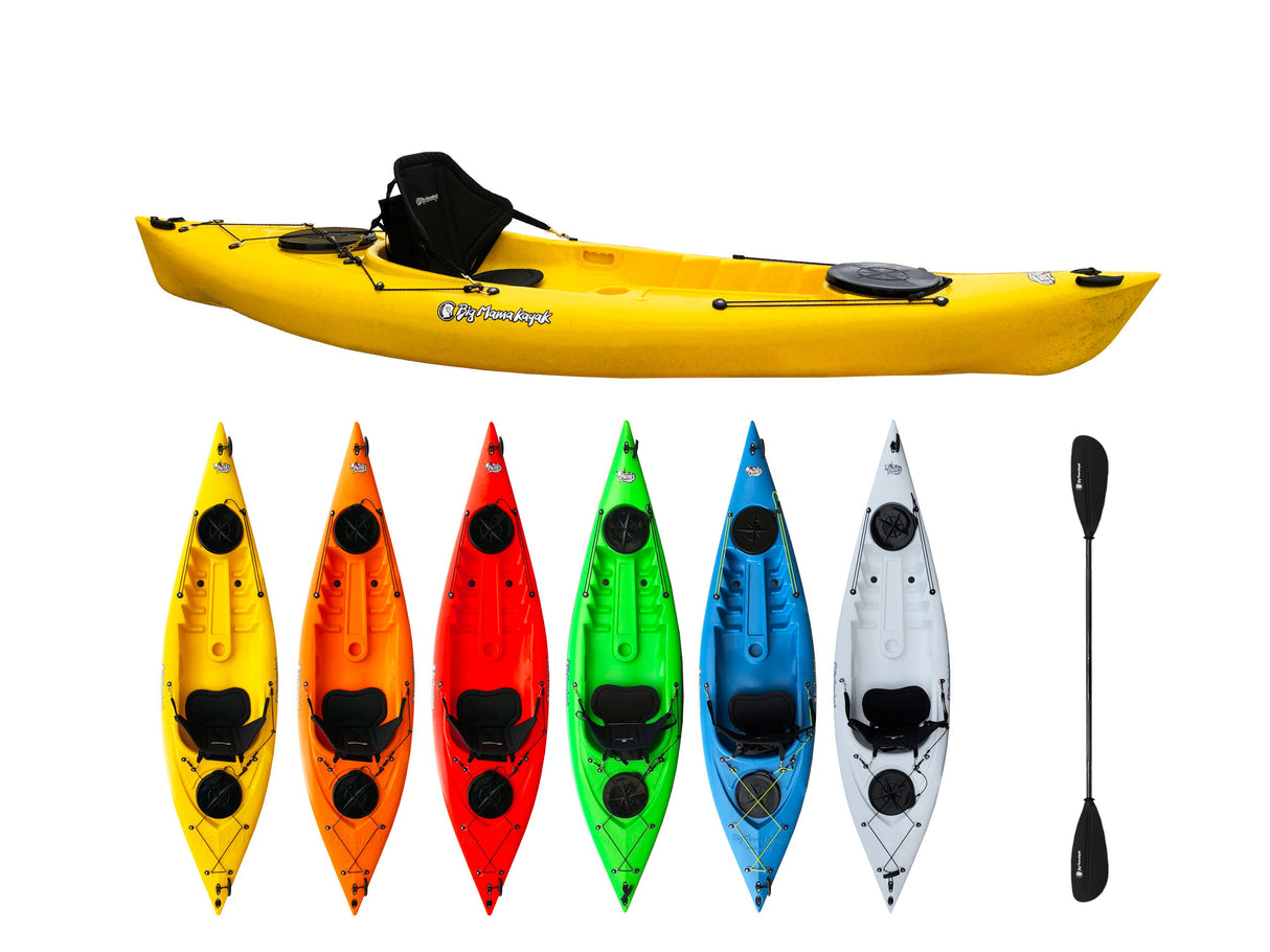 Kayak monoposto Privat 2.0 Big Mama Kayak - canoa da 295 cm + 2 gavoni + 1 pagaia in omaggio (pack 1)