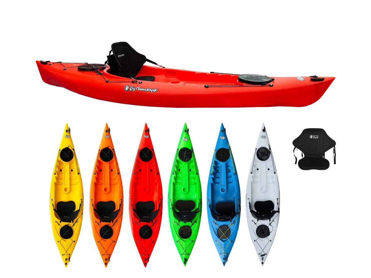 Kayak monoposto privat 2.0 big mama kayak - canoa da 295 cm + 2 gavoni + 1 seggiolino (pack 2)