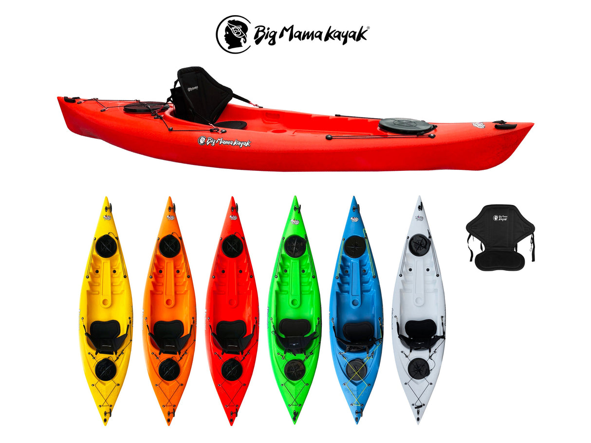 Kayak monoposto privat 2.0 big mama kayak - canoa da 295 cm + 2 gavoni + 1 seggiolino (pack 2)