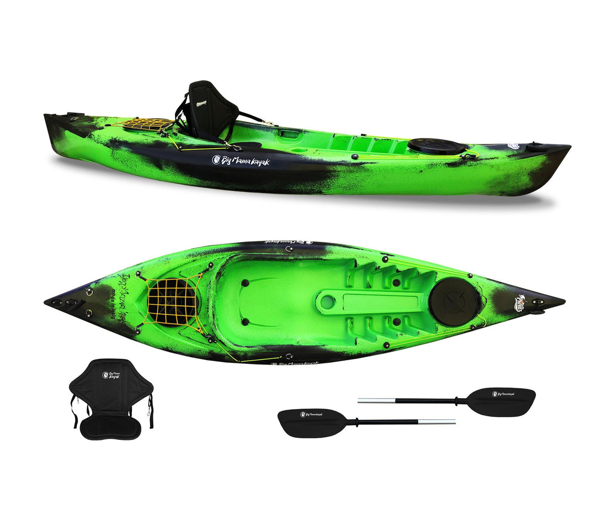 Kayak monoposto Privat 2.0 Limited edition Big Mama Kayak canoa 295 cm + 2 gavoni + 1 pagaia + 1 seggiolino (FULL PACK) - verde