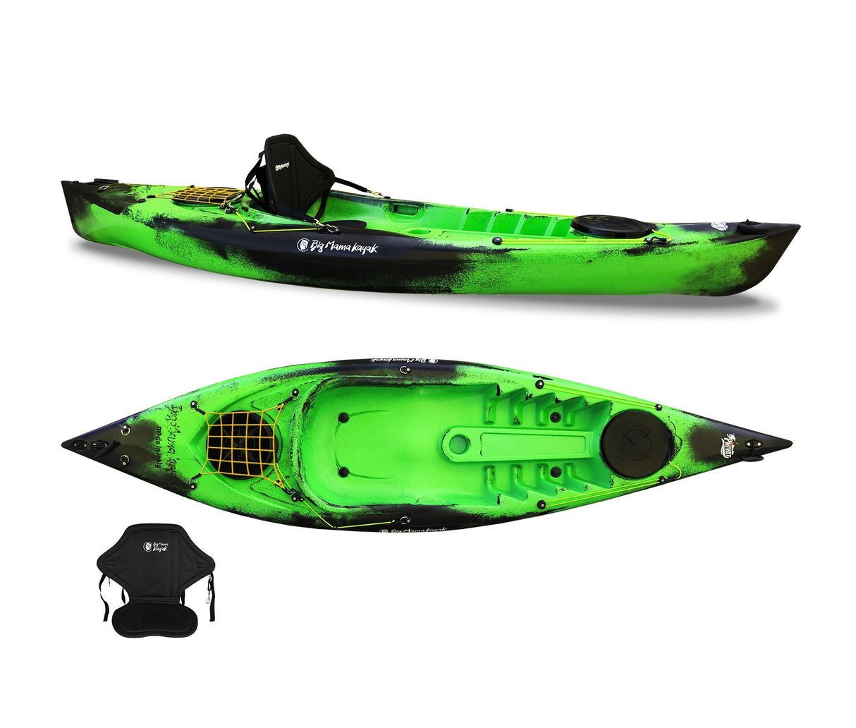 Kayak posto singolo Privat 2.0 Limited edition Big Mama Kayak canoa 295 cm + 2 gavoni + 1 seggiolino (PACK 2) - verde