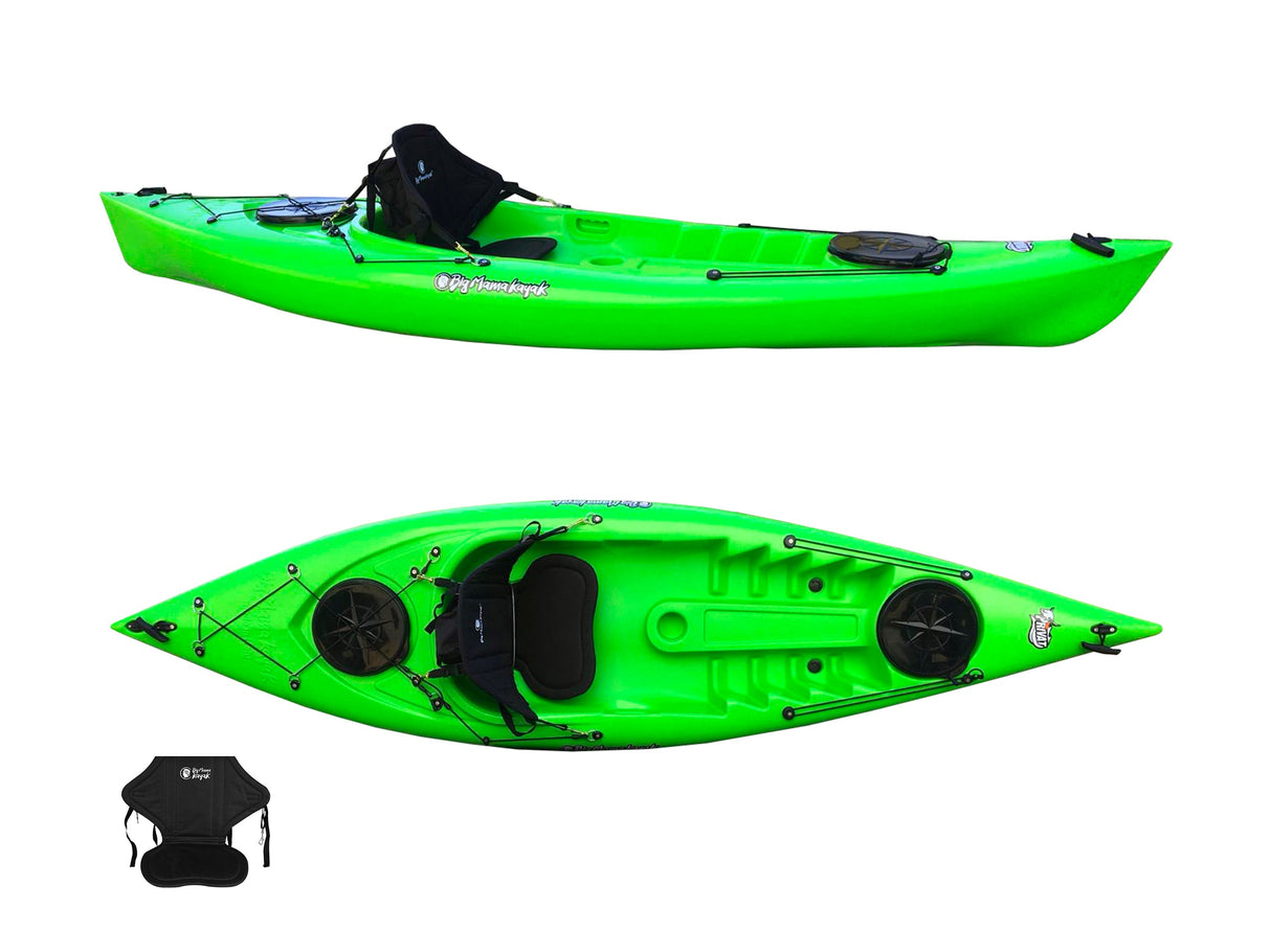 Kayak monoposto Privat 2.0 Big Mama Kayak canoa da 295 cm + 2 gavoni + 1 seggiolino (PACK 2) - VERDE