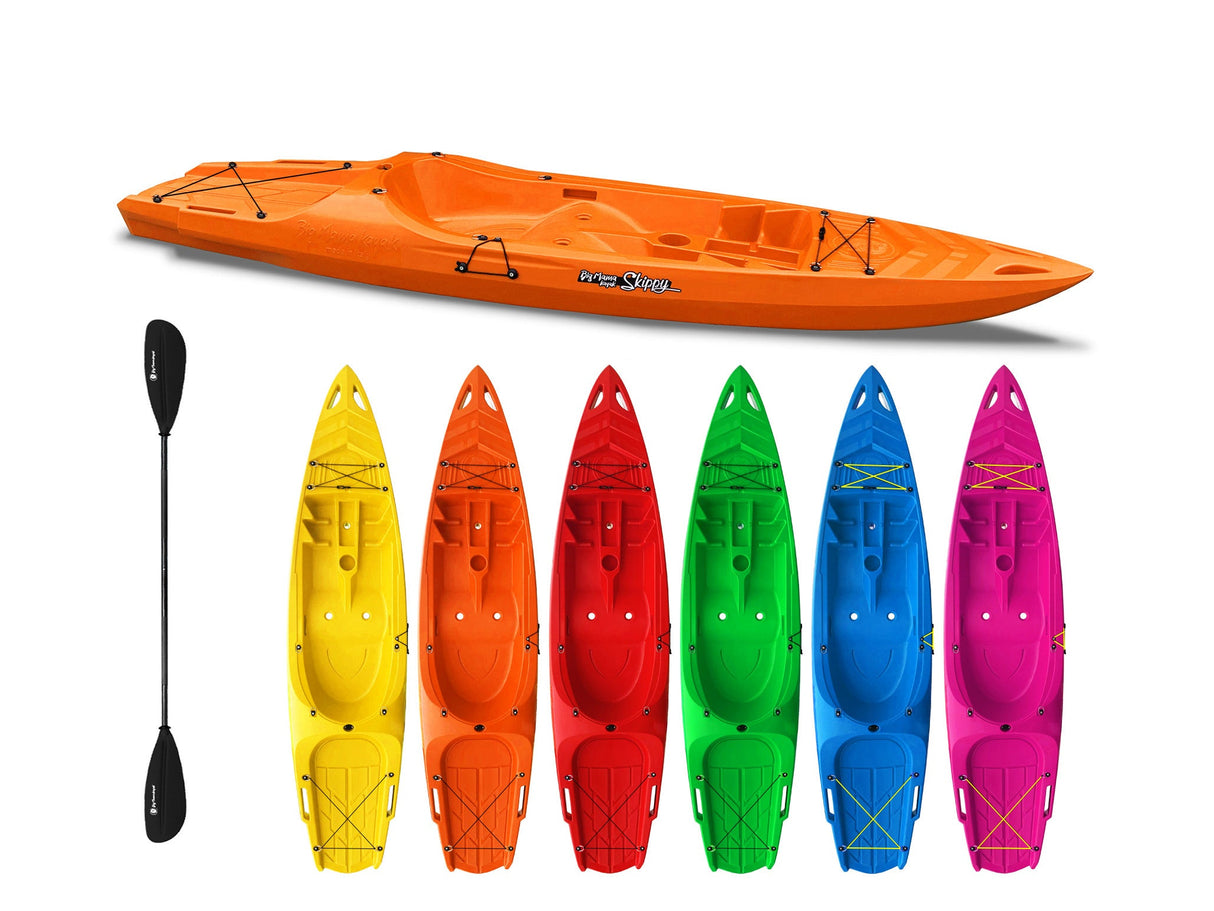 Canoa monoposto skippy 2.0 big mama kayak canoa 305 cm 1 posto adulto + 1 posto bambino + 1 pagaia (pack 1)