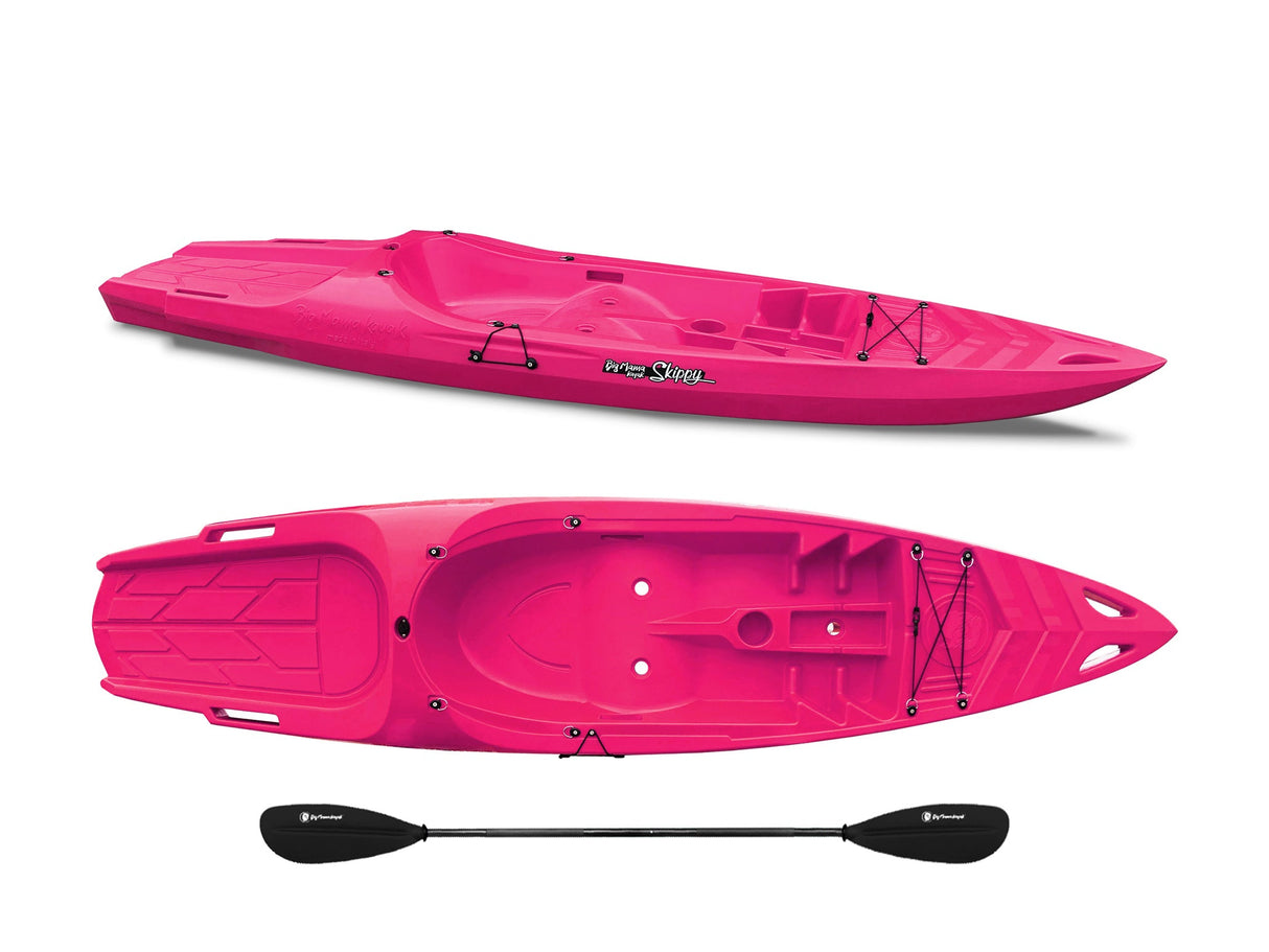 Kayak 1 posto Skippy 2.0 Big mama kayak - canoa 305 cm con 1 posto adulto + 1 posto bambino + pagaia (PACK 1) - ROSA