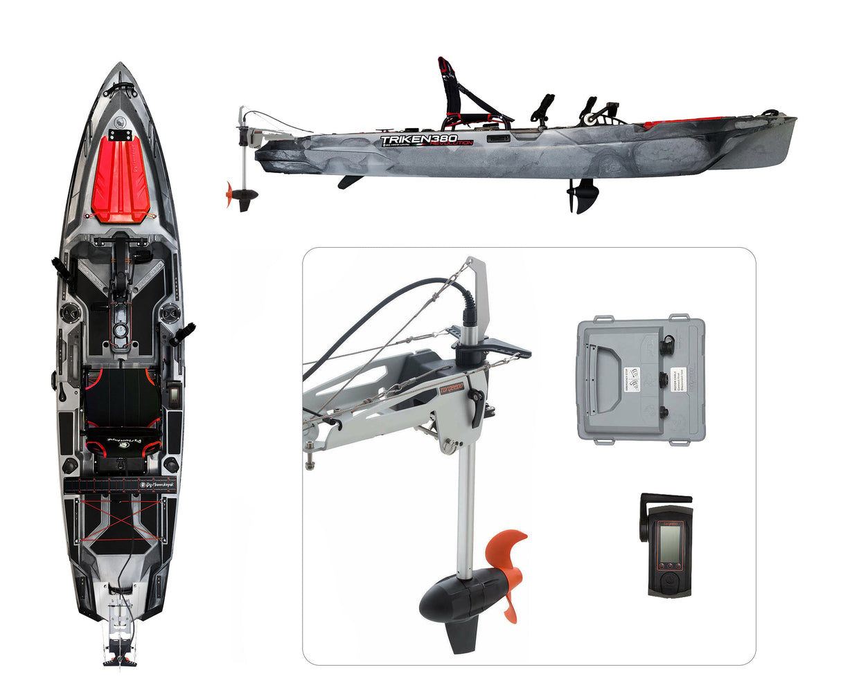 Big Mama Kayak a pedali Triken 380 + motore torqeedo 403ac + gruppo pedali