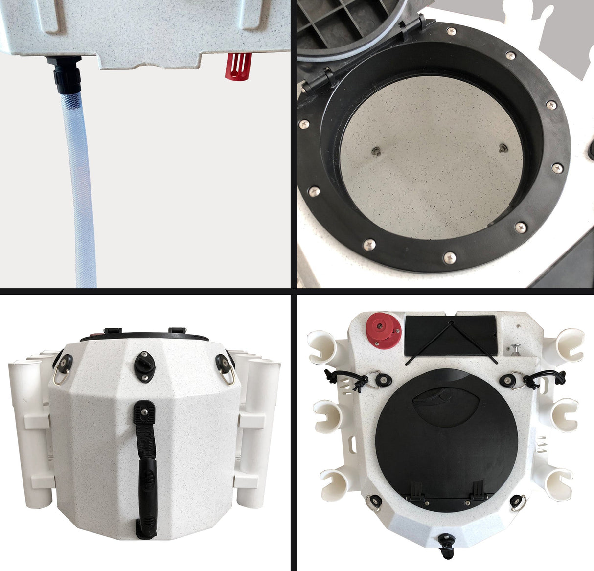 Vasca del vivo livewell ossigenata per triken (pompa e batteria inclusa)