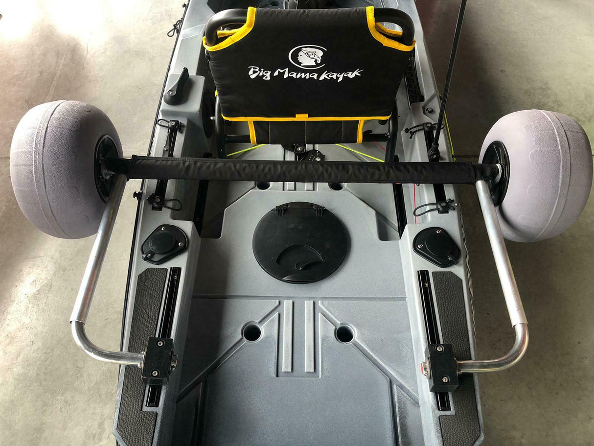 Carrello retrattile integrabile per Triken 330 e 380 Big Mama Kayak, incluse ruote da sabbia