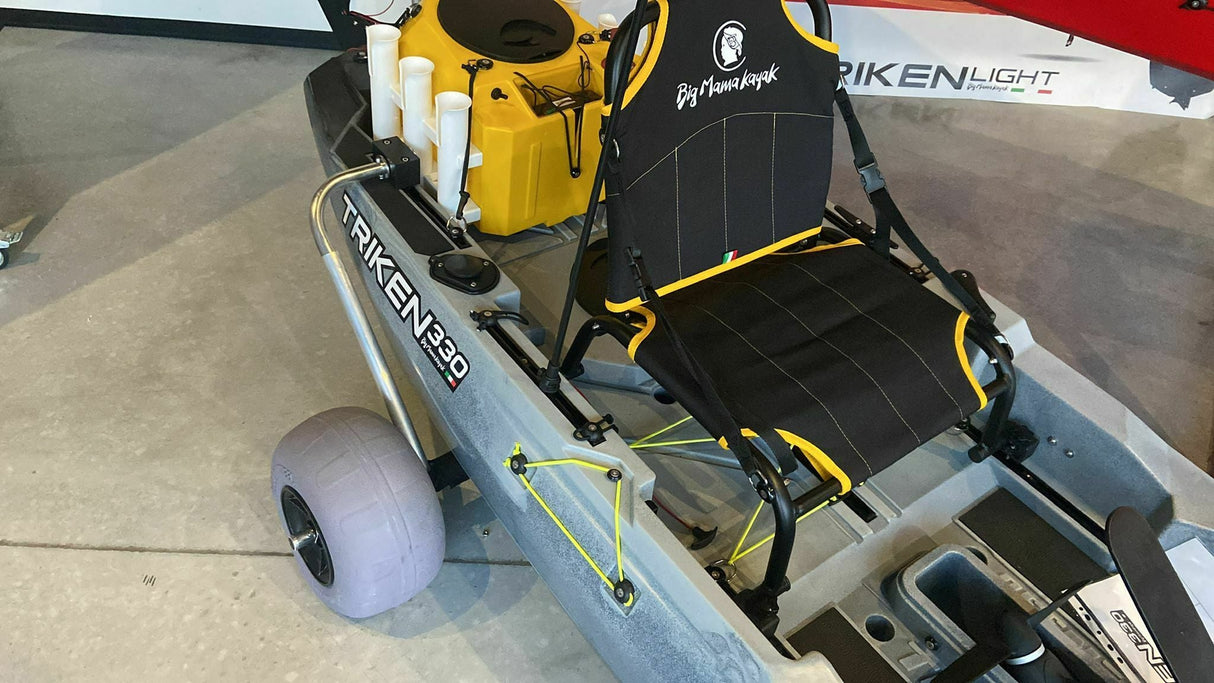 Carrello retrattile integrabile per Triken 330 e 380 Big Mama Kayak, incluse ruote da sabbia