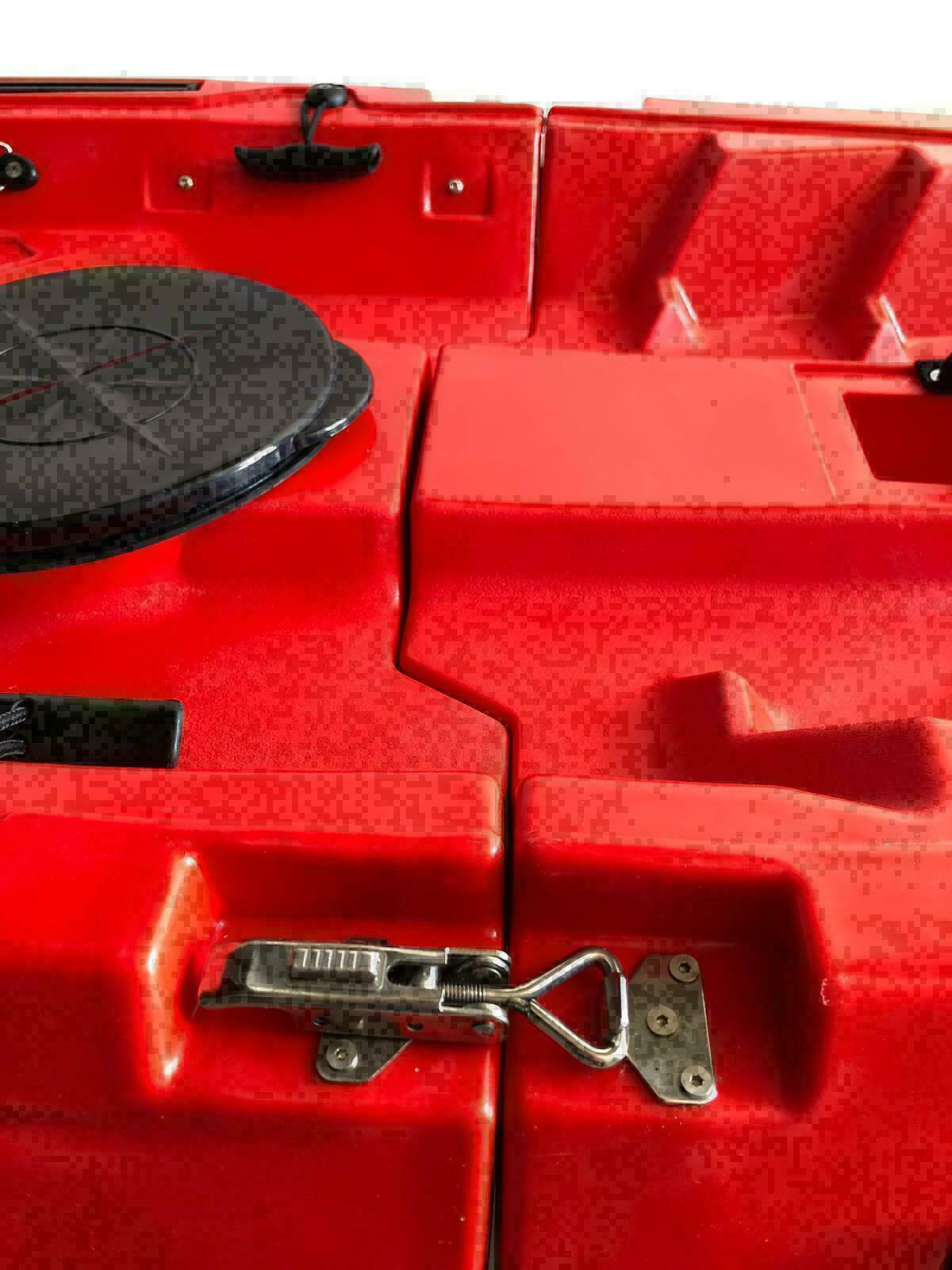 kayak divisibile Split 1 Fishing Big Mama Kayak, canoa modulare, si monta in 30 secondi, con 2 portacanne (arancio)