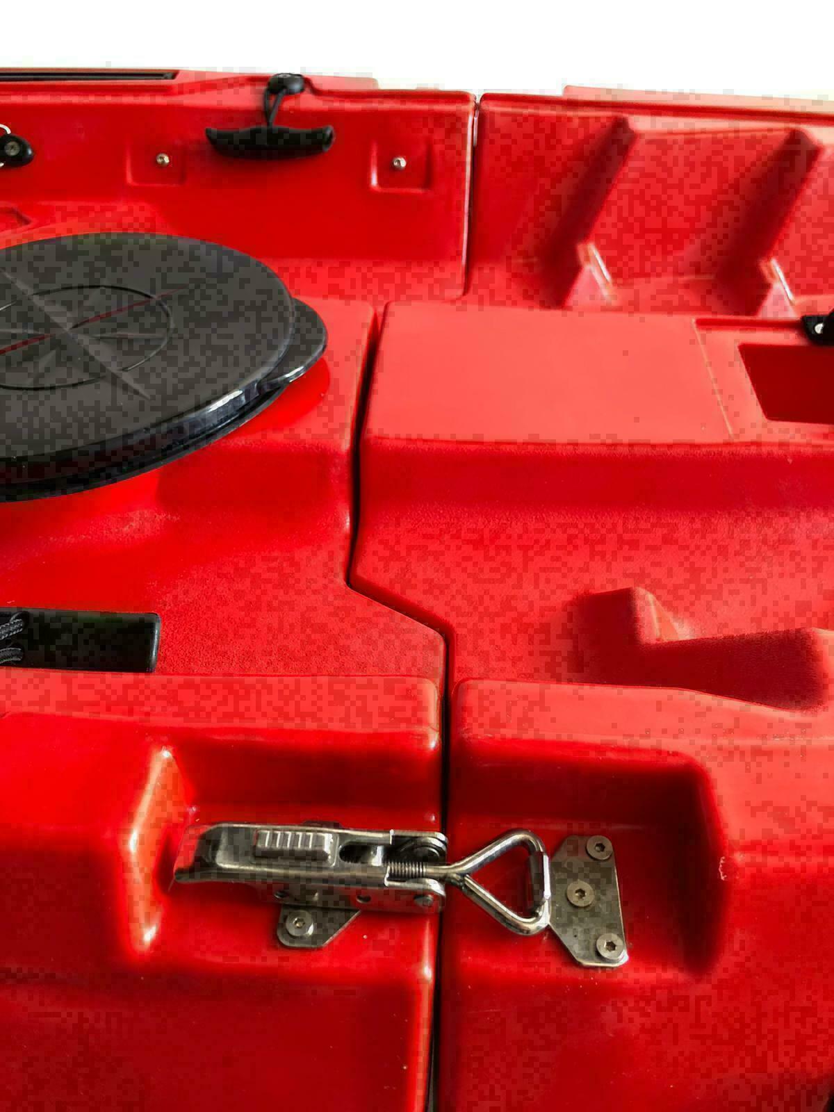 kayak divisibile Split 1 Fishing Big Mama Kayak, canoa modulare, si monta in 30 secondi, con 2 portacanne (giallo)