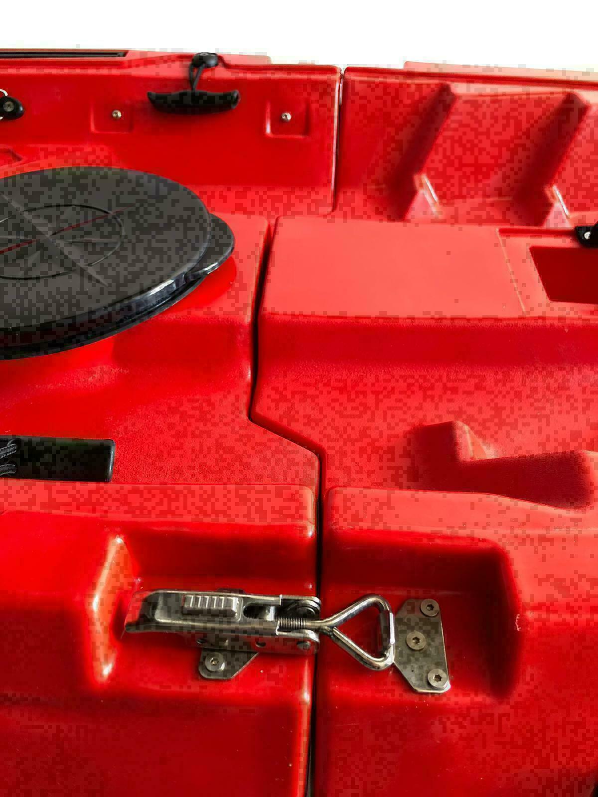 kayak divisibile Split 1 Fishing Big Mama Kayak, canoa modulare, si monta in 30 secondi, con 2 portacanne (verde)