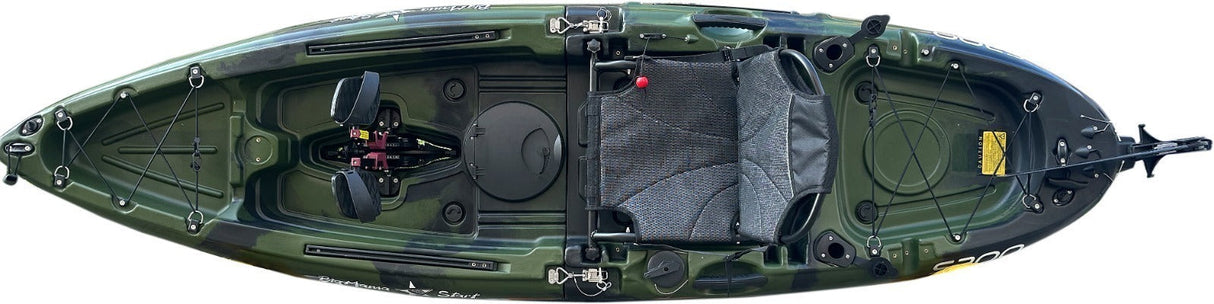 Kayak divisibile a pedali con pinne Big Mama START S300 + GARMIN VIVID 5 cv + kit montaggio schermo ecoscandaglio + kit staffa trasduttore