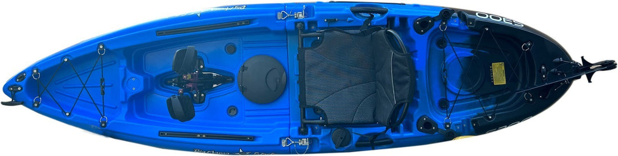 Kayak divisibile a pedali con pinne Big Mama START S300 fishing + 2 portacanne orientabili