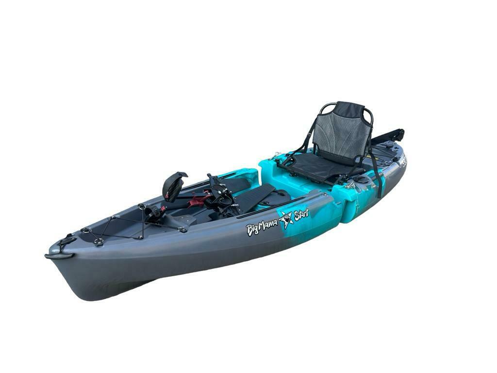 Kayak divisibile a pedali con pinne Big Mama START S300 colore blue gray