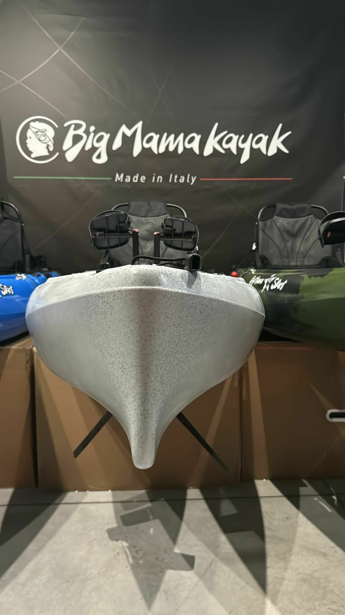 Kayak a pedali divisibile in 2 con pinne Big Mama Start s300 colore bianco nero