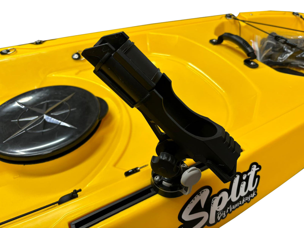 Kayak smontabile Split 1 Fishing Big Mama kayak con 2 ruote e 1 gavone, 1 seggiolino, 1 pagaia, 2 porta canne