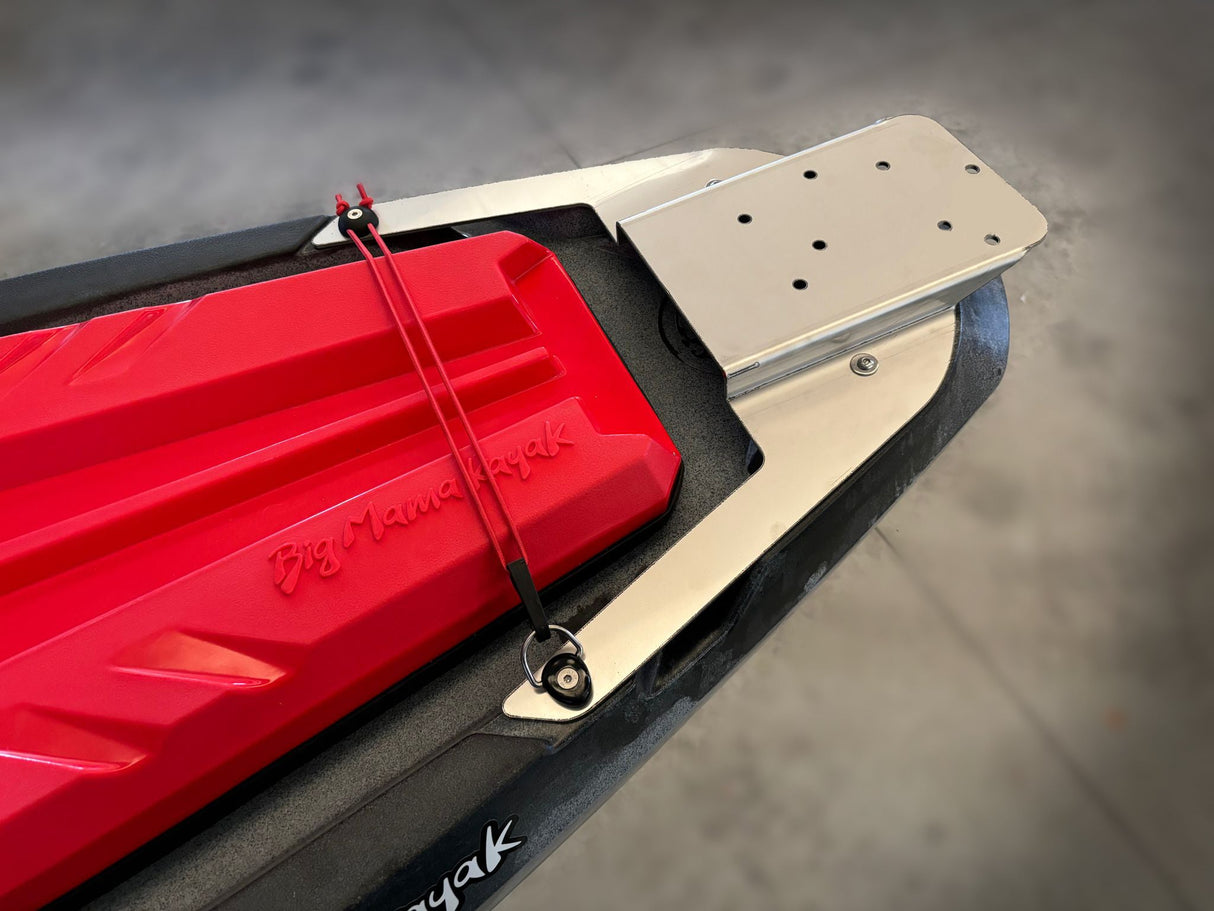 Big Mama Kayak a pedali Triken 330 con Pulpito Inox + Piastra sgancio rapido + motore POWERDRIVE MINN KOTA 45lb, GPS Spotlock