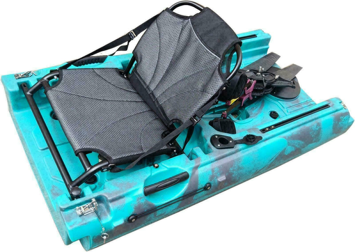 Kayak componibile rigido a pedali con pinne Big Mama START S300 family 2 posti + 2 pagaie + 2 sedili + 2 pedali