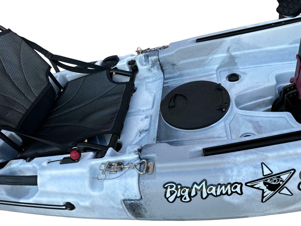 Kayak a pedali divisibile in 2 con pinne Big Mama Start s300 colore bianco nero