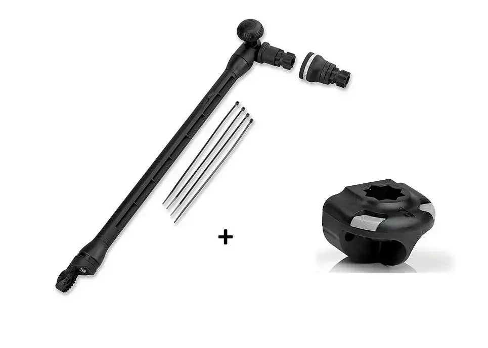 Kit Staffa Trasduttore Per Sonda Eco Railblaza 02-4086-11 Transducer Arm Xl + Sideport 03-4014-11 Adatti Al Montaggio Per Sonda Su Triken 405