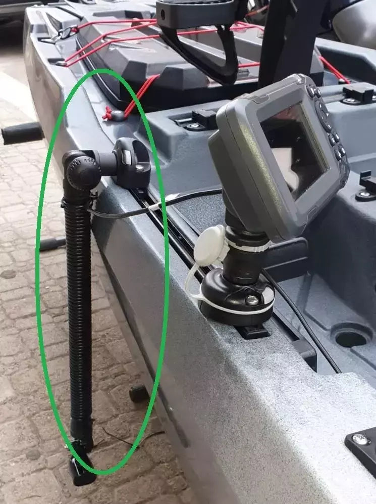 Kit Staffa Trasduttore Per Sonda Eco Railblaza 02-4086-11 Transducer Arm Xl + Sideport 03-4014-11 Adatti Al Montaggio Per Sonda Su Triken 405