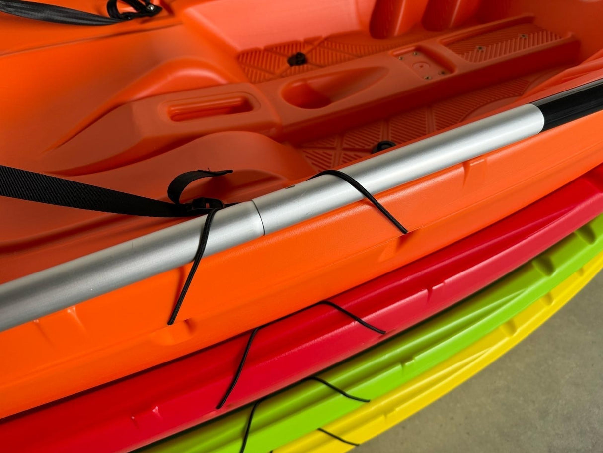 kayak fishing canoa GIL 2.0 Big Mama Kayak canoa monoposto da 254 cm + 2 p.canne interni + seggiolino + pagaia - Giallo