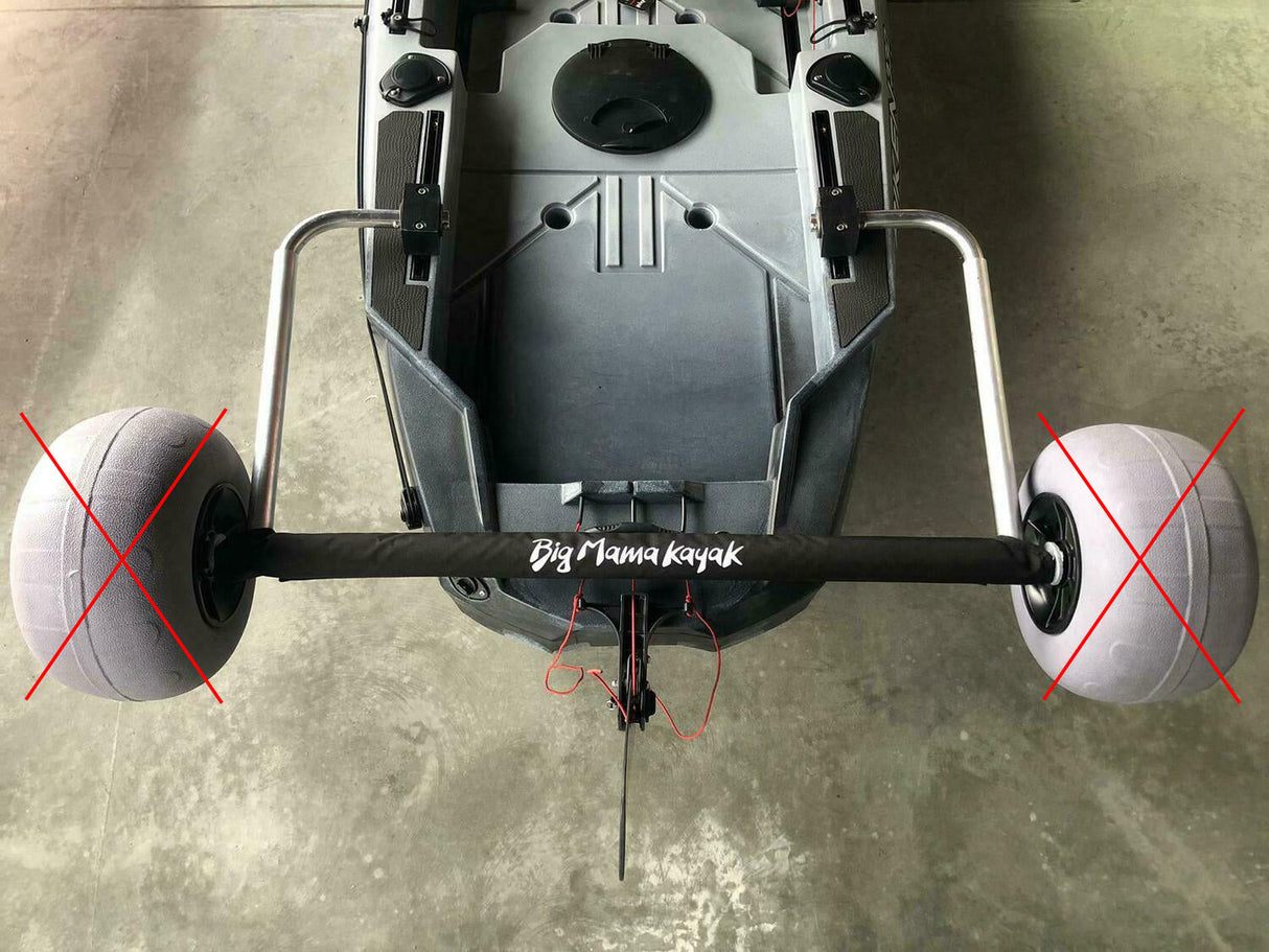 telaio per carrello retrattile integrabile per Triken 330 e 380 Big Mama Kayak senza ruote