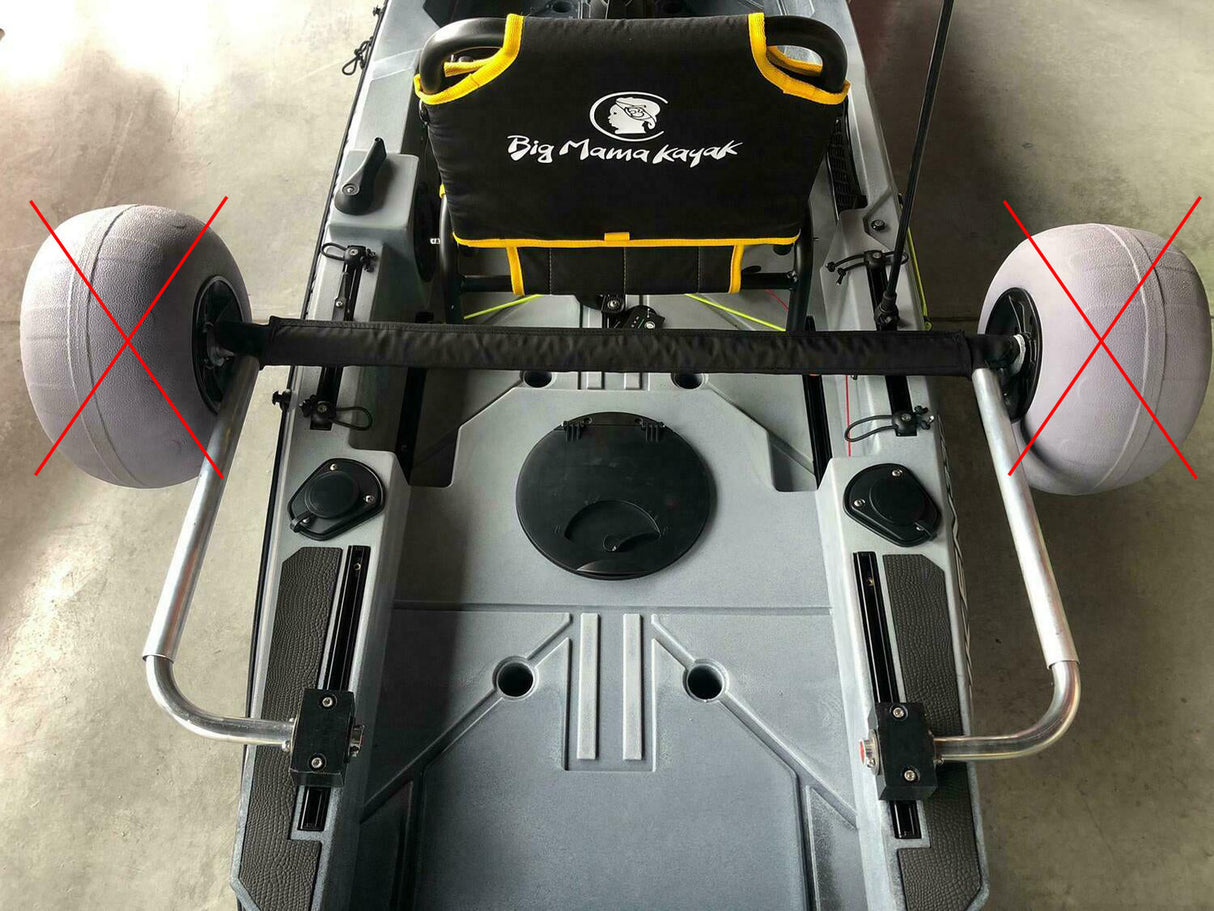 telaio per carrello retrattile integrabile per Triken 330 e 380 Big Mama Kayak senza ruote