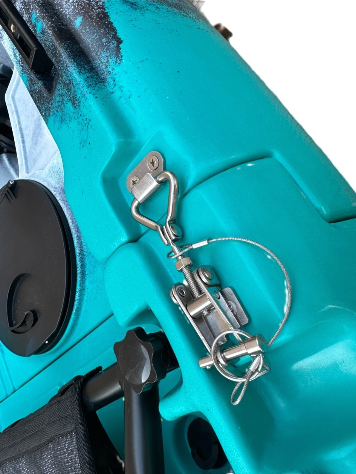 Kayak divisibile a pedali con pinne Big Mama START S300 colore turchese