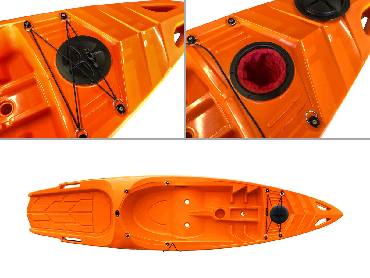 Canoa monoposto skippy 2.0 expedition big mama kayak 305 cm con 1 posto adulto + 1 posto bambino + 1 pagaia (pack 1)