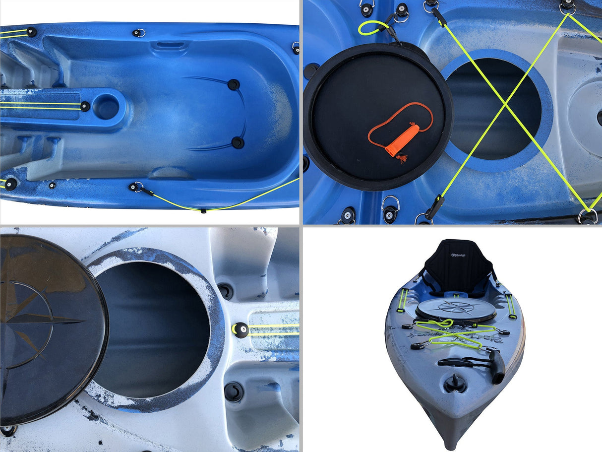 Acquaprima big mama kayak limited edition - canoa monoposto da 310 cm + 2 gavone + 1 seggiolino (pack 2)