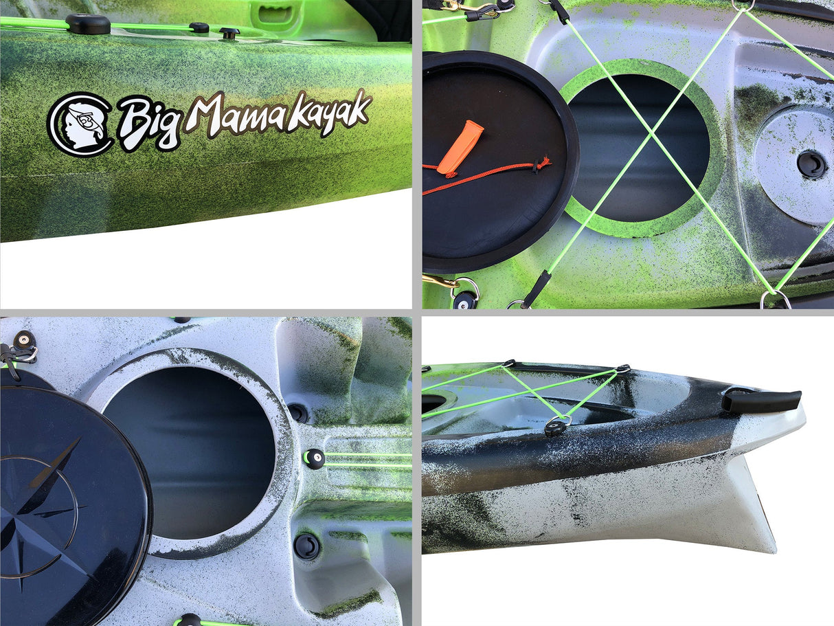 Acquaprima big mama kayak limited edition - canoa monoposto da 310 cm + 2 gavone + 1 seggiolino (pack 2)