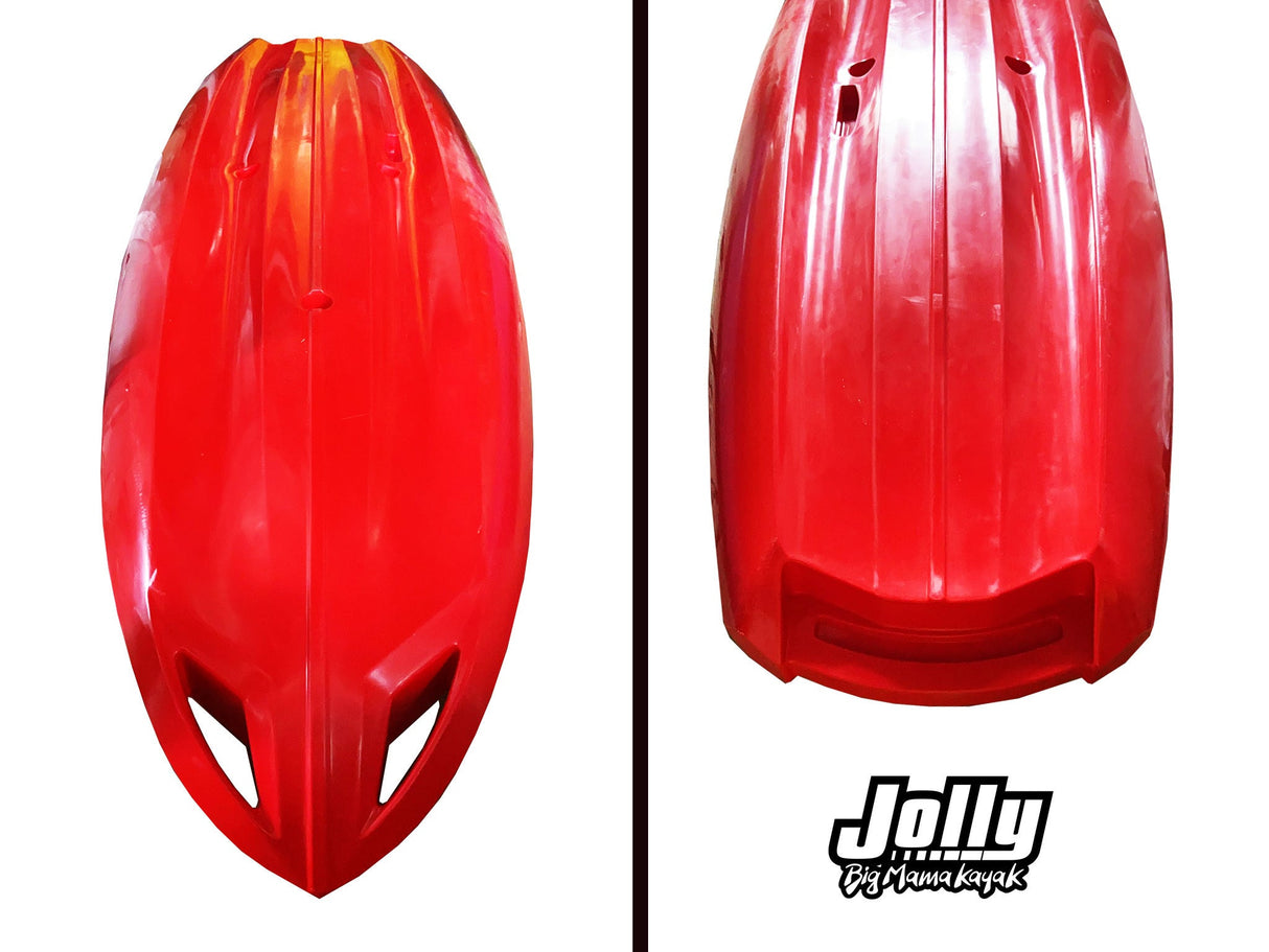 Kayak monoposto jolly 2.0 big mama kayak - canoa da 260 cm + 1 gavone + 1 pagaia in omaggio (pack 1)(made in italy)