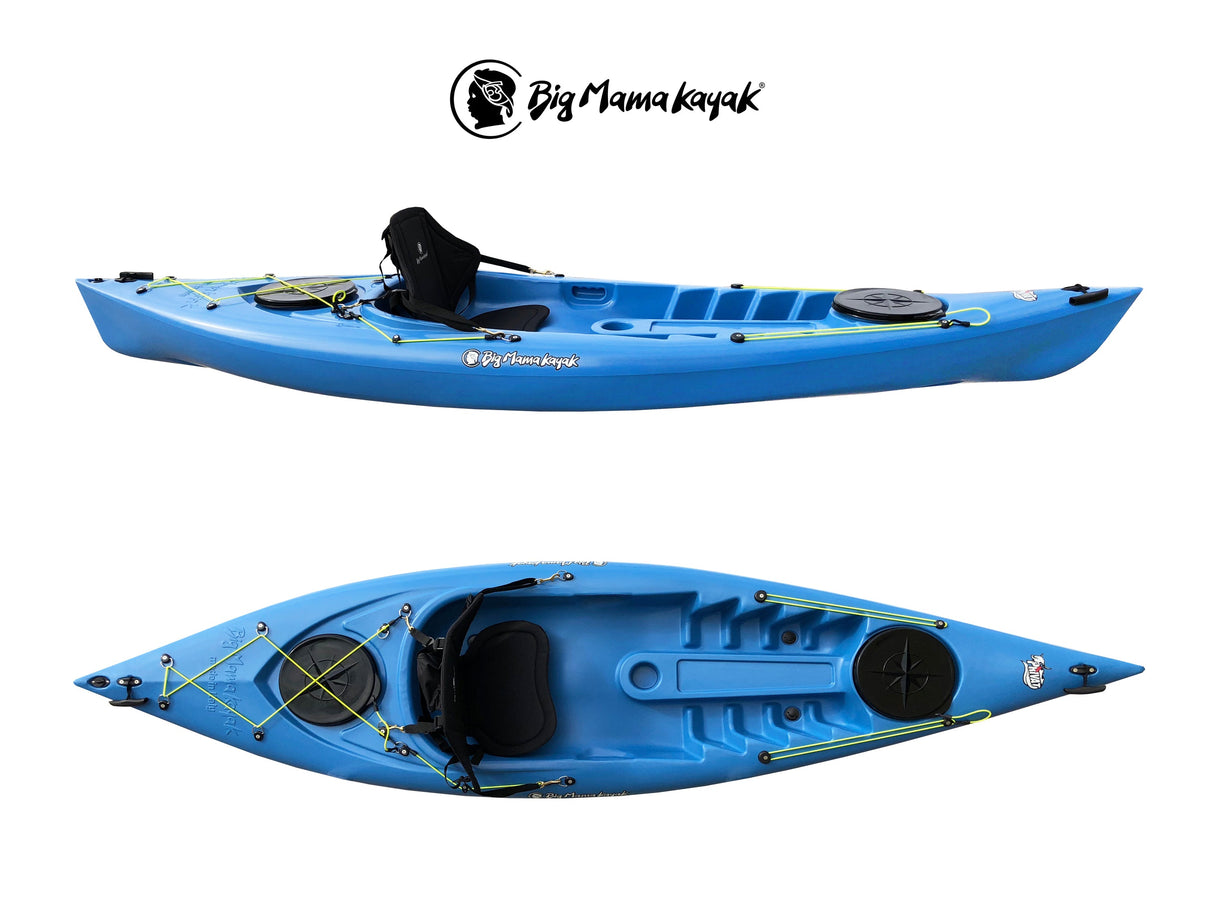 Kayak monoposto privat 2.0 big mama kayak - canoa da 295 cm + 2 gavoni + 1 seggiolino (pack 2)