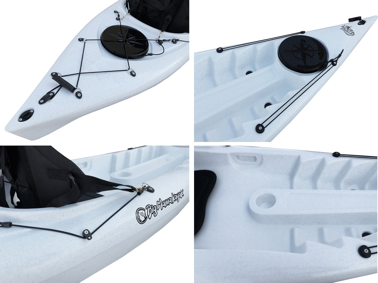 Kayak monoposto privat 2.0 big mama kayak - canoa da 295 cm + 2 gavoni + 1 seggiolino (pack 2)