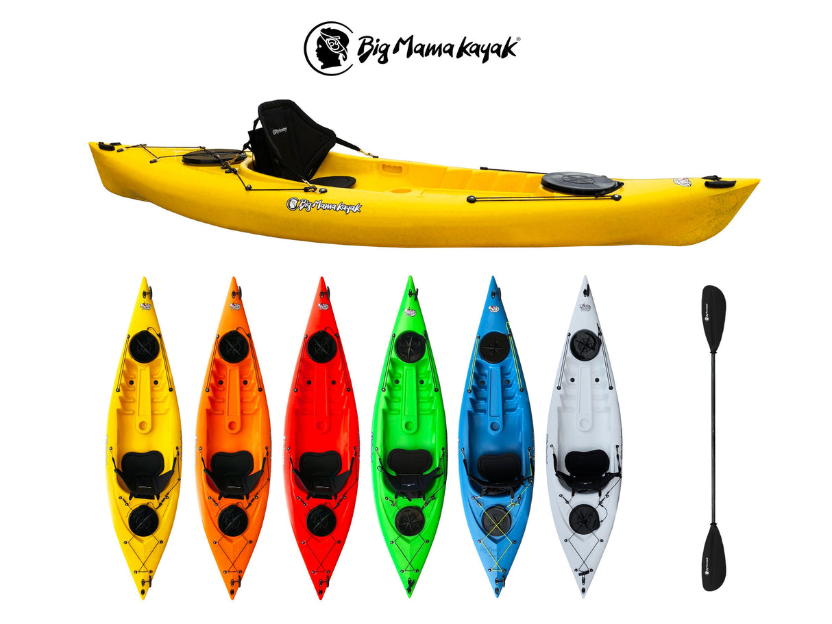 Kayak monoposto Privat 2.0 Big Mama Kayak - canoa da 295 cm + 2 gavoni + 1 pagaia in omaggio (pack 1)
