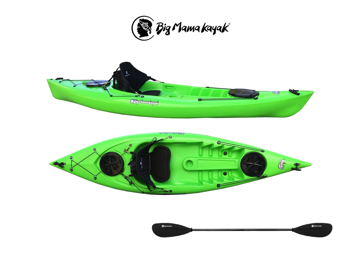 Kayak monoposto Privat 2.0 Big Mama Kayak - canoa da 295 cm + 2 gavoni + 1 pagaia in omaggio (pack 1)