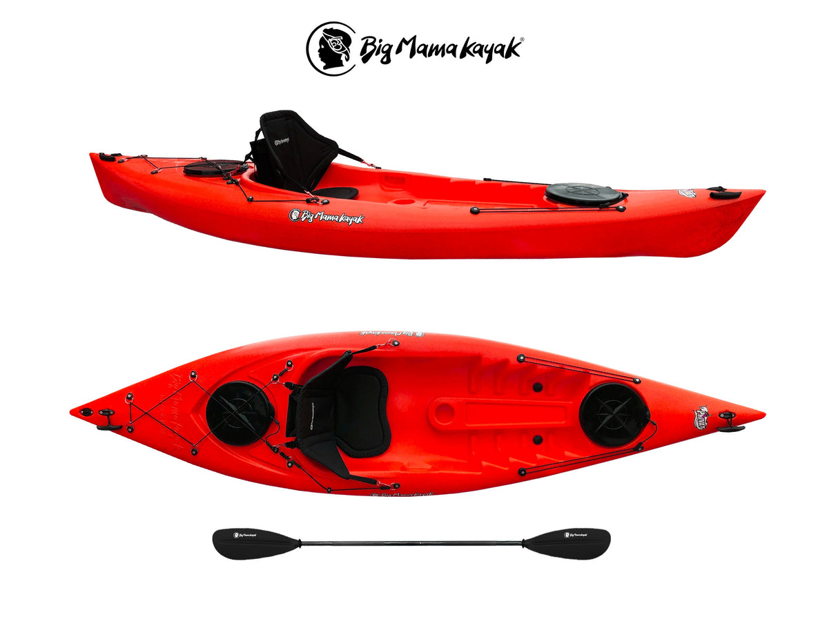 Kayak monoposto Privat 2.0 Big Mama Kayak - canoa da 295 cm + 2 gavoni + 1 pagaia in omaggio (pack 1)