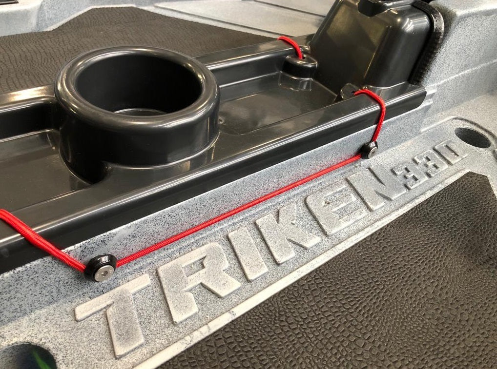 Big mama kayak a pedali triken 330 - canoa monoposto fishing con 4 portacanne, 2 gavoni, timone, sistema di pedali, sedile rialzato, 11 barre di scorrimento ver. coperchio verde